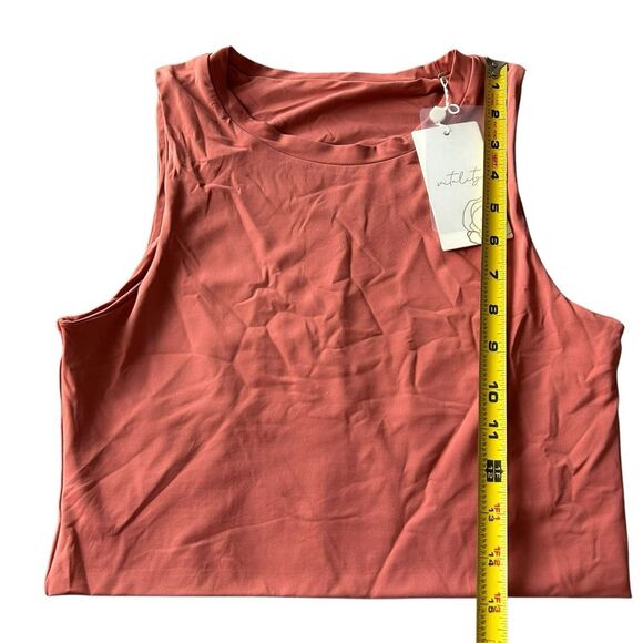 Vitality Women’s L The Allora Tank Sunstone Rust Fitted‎ Athletic Crop New - Picture 6 of 8